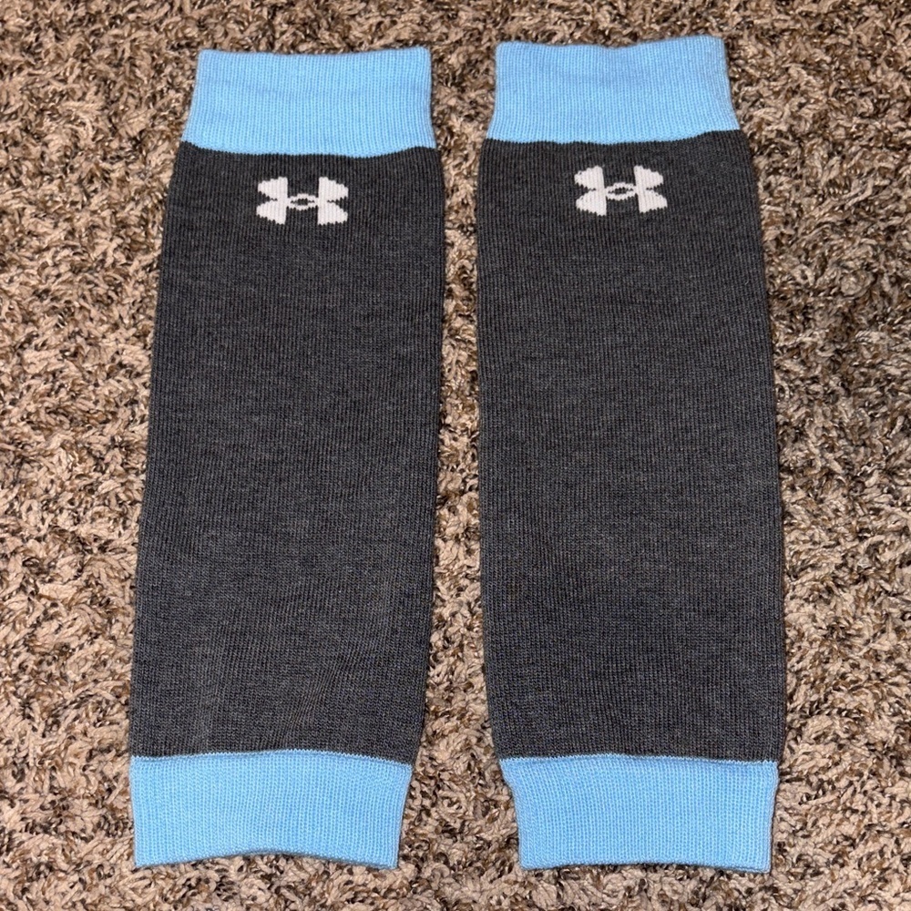 Unisex Under Armour Gray and Light Blue Leg Warmers